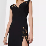 Hot Black Pin Bandad Wedding Birthday Party Elegant Fashion Dress