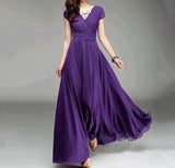 Sleeve Bohemian Chiffon Waist Dress