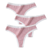 Pcs/Set Women Panties G-String Underwear Fashion Thong Sexy Cotton Panties Ladies G-string Soft Lingerie Solid Low Rise