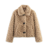 Fongt Women's 2025 New Explosive ZA Fur Curly Jacket Jacket