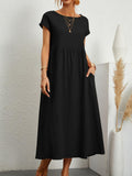 Fongt Solid Color Sleeveless Loose Cotton Into Pocket