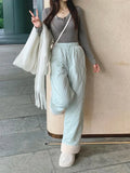 Puffer Thick Fleece Warm Pants-Outfit