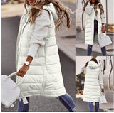 Fongt New Fashion Casual Solid-Colored Hooded In Sleeveless Sleeveless