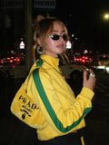 Yellow Zipper Brazil Tracksuit Jacket-Outfit