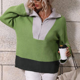 Zipper Knitted Pullover Women's Sweater Autumn Winter Long-sleeved Women Pullovers 2022 Fashion Turtleneck