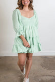 Gingham Babydoll Dress 703-0-Outfit