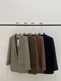 [Daihe] Autumn New Leisure Temperament Lapel Foundation Joker Single Row A Button Suit Jacket H7079-Outfit
