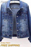 Denim Jacket Women Clothes Outside Autumn Winter Slim Casual Jackets Short Tops Students Jean Coat Oversize 5xl