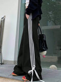 Black Striped Bow Cargo Pants-Outfit