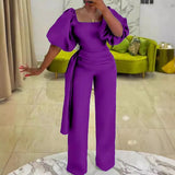 Fongt Women's Clothing 2025Wish Summer High-Waist Temperament Large-Size African Jumpsuit