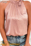 Off Shoulder Halter Lacing Chiffon Women's Blouses Elegant Fashion Solid Sleeveless Shirt Pullover Vest Tops Women