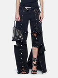 Fongt Premium Sense Pants Spring 2024 New Fashion Personality Trend Wind Detachable Design Sense Jeans-Outfit
