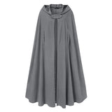 Winter Hooded Solid Cloak Poncho Coat Autumn Women Long Cape Cloak Hoodies Warm Cosplay Jackets Outwear