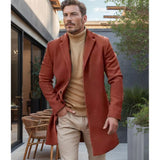Fongt Men's Wool Coat British Wind Autumn And Winter Thicker, The Long Wind Coat In The Long-Colored Multi-Code Can Be Selected