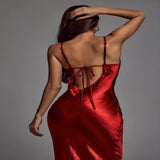 Fongt New Women's Slings Leakage Back Sexy Dress Body Fashion Dress
