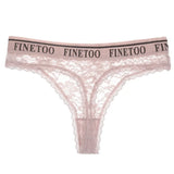 Fongt Lace Trousers Female Letter Waist Breathable Mesh Pattern Movement No Trace Yin T