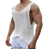 Fongt Men's New Summer Men's Sleeveless Knits Casual Loose