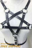 Faux Leather Hollow Out Crop Top Women Link Chain Long Tassel Tank Tops Stage Performance Costume Party Rave Festival