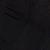 Mesh Corset Top Hollow out Square Collar Boning Zipper Slim Fit Bodycon Blouse Spring Fashion Party Sexy Black Crop