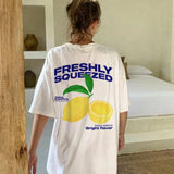 Freshly Squeezed Lime Print T-Shirt-Outfit