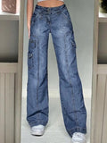 Bleached Pocket Cargo Jeans-Outfit