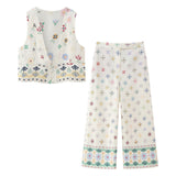 New Blended Printed Jacket 8042453 Vest 8070452 Trousers-Outfit