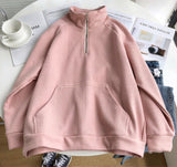 Sweatshirts Clothing Pullovers Zipper Fashion Stand-up