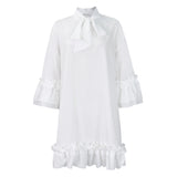 Fongt Women's Clothing 2025 Summer Fashion Temperament Loosely Tied With Solid Wood Ear African Dress