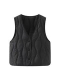 90 White Duck Down Vest Female 2024 Winter New Slim Light V Collar Inside The Vest-Outfit