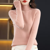 Fongt Autumn Winter New Turtleneck Sweater Set Slim Thin Close-Fitting Knit Bottom With Coat Money-Outfit