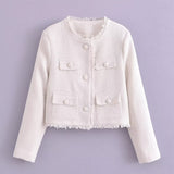 New Tricolor Woolen Fashionable Jacket 57083817-Outfit