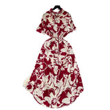 Fongt Short-Sleeved Dress Women Autumn Polo Tie Straps To The Waist Design Small Chic Temperament Long Dress