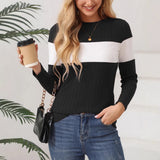 Fongt Wish Autumn And Winter Explosion Women's Clothing Women's Knitted Long-Sleeved Color Repair Body
