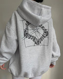 Fongt Women's Casual Fashion Letter Prints With Long-Sleeved Hooded Hoodie Women