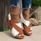 Fongt Sandals Women's New Summer 2024 New Pines Pastry Thick Bottom Dresses With Dresses To The