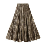Fongt Spring New Sister Wind High-Level Feeling Hundred Folds Loose Thin Swing Skirt Leisure A Skirt 8081
