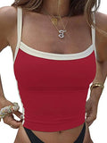 Contrast Trim Vintage Crop Cami Top-Outfit