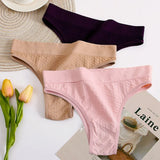 Seamless Brazilian Women's Panties High Waist Underwear Female Lingerie Comfortable Solid Color Underpants Plus Size