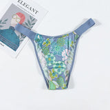 Silk Scarless Thong Women's New Printing Low-Waist Sexy T-Pants Hot Seduction Yoga Invisible Pants