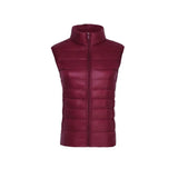Spring And Autumn Winter New Female Korean Version Standing Collar Light Down Jacket Female Vest Vest Vest Female Plus Size Coat-Outfit