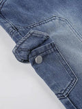 Bleached Pocket Cargo Jeans-Outfit