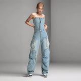Fongt Spice Girls Fall 2024 New With Multi-Pocket Holes And Skinny Overalls Jumpsuits-Outfit