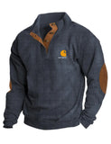 Fongt And Winter New Hot Men Outdoor Jacket Corduroy Casual Stand Collar Long Sleeve Hoodie Spot-Outfit