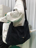 Vintage Wash Large Shoulder Bag-Outfit